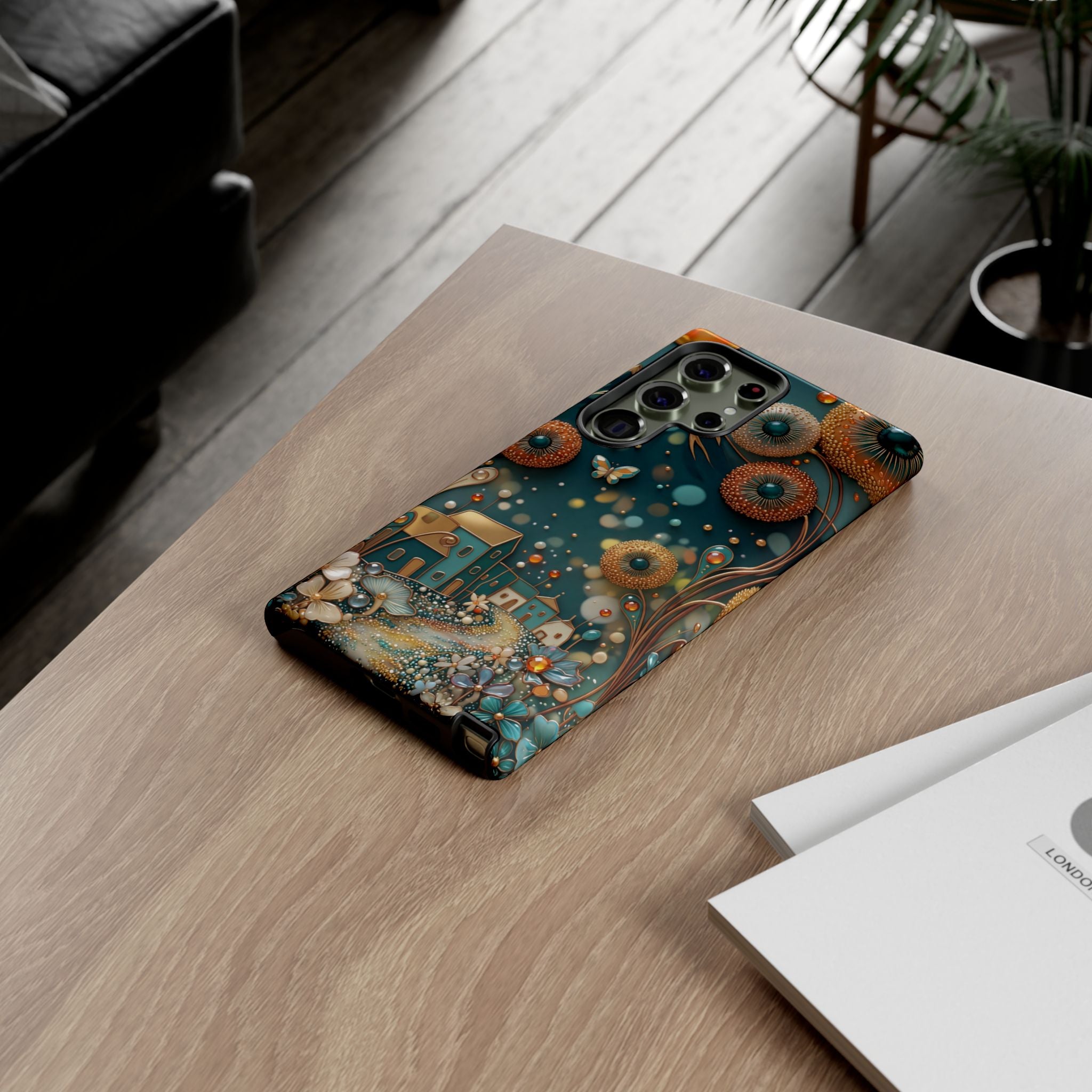 Whimsical Night Village Samsung Galaxy Case