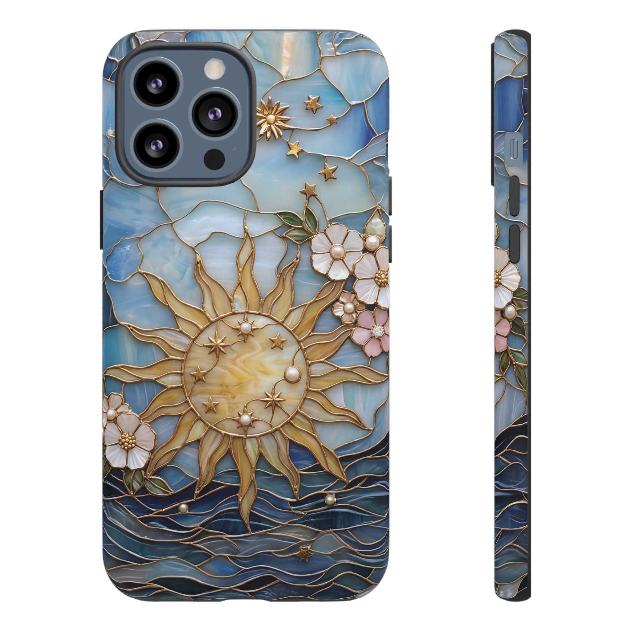 Stained Glass Floral Sun & Sea Tough iPhone Case