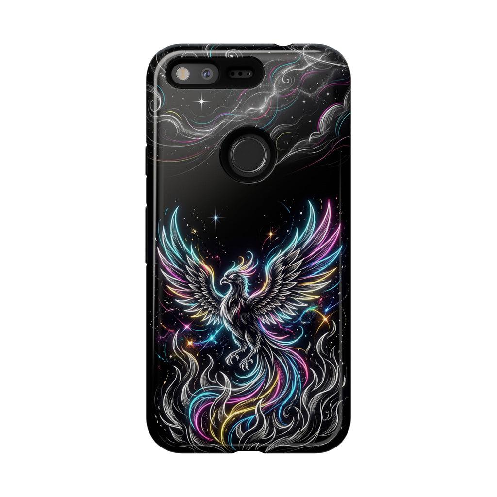 Colorful Neon Phoenix Tough Google Pixel Phone Case