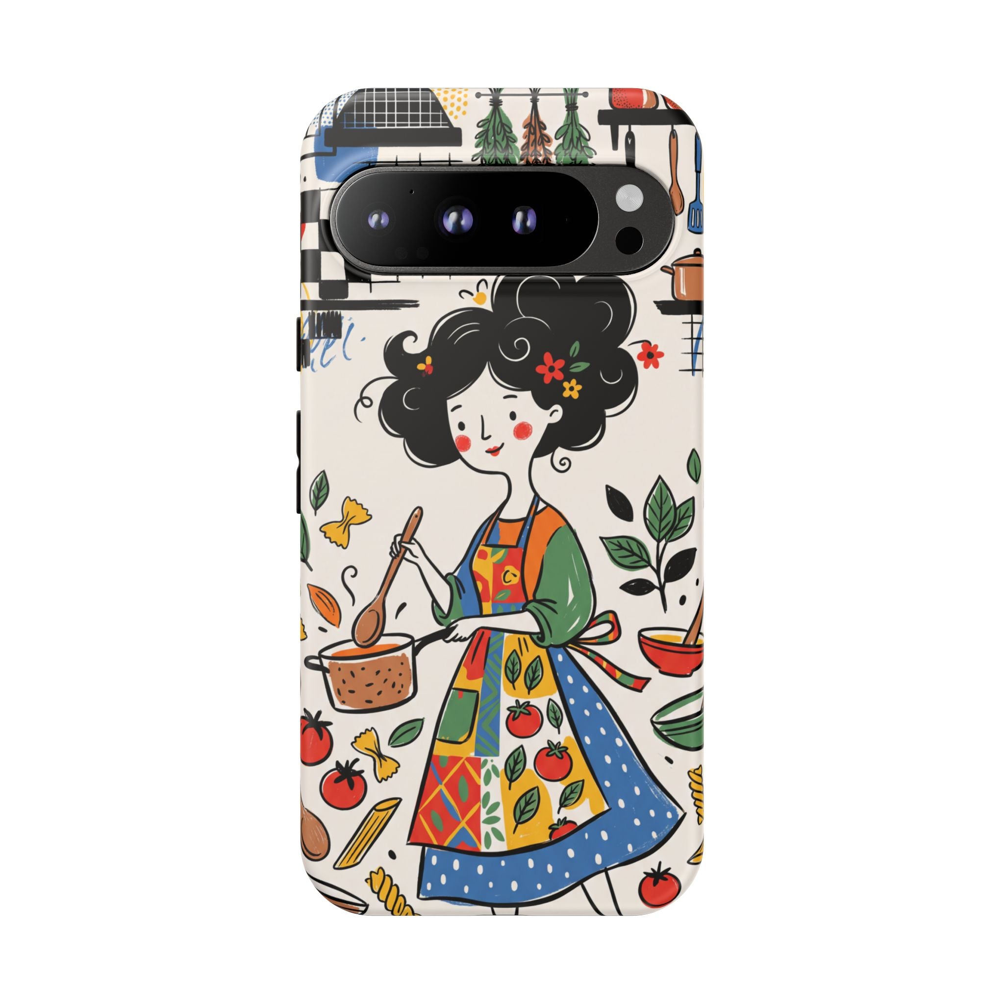 Whimsical Chef Kitchen Illustration Google Pixel Phone Case