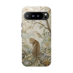 Leopard Floral Google Pixel Phone Case | Vintage Botanical Phone Case