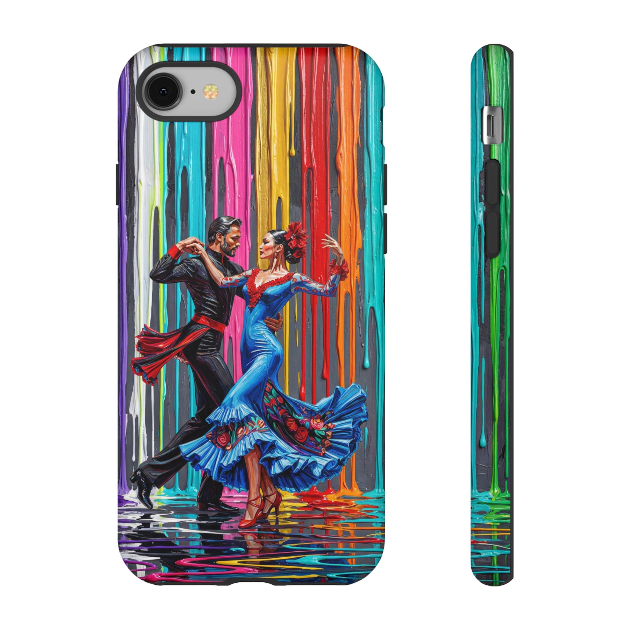 Colorful Tango iPhone Case | Vibrant Dancing Couple Art Protection