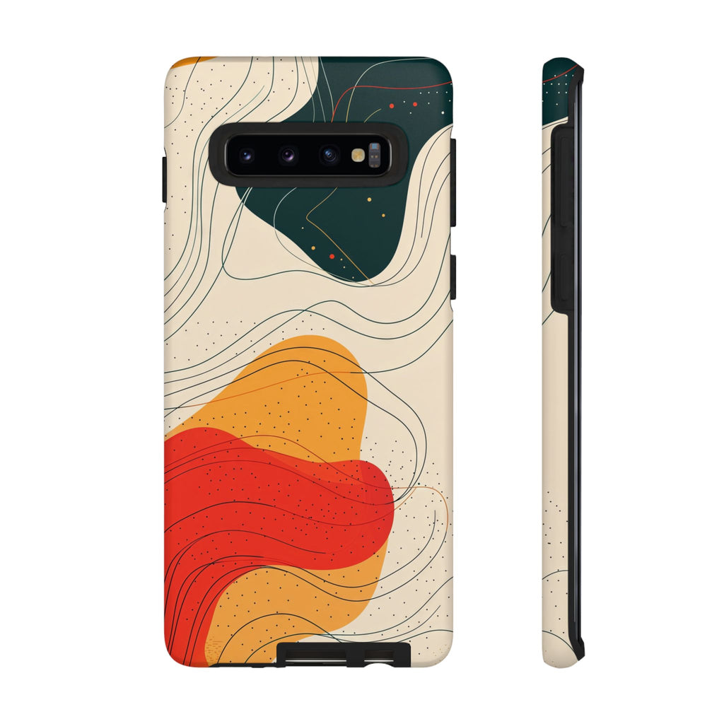 Abstract Retro Waves Samsung Galaxy Case | Colourful Modern Art