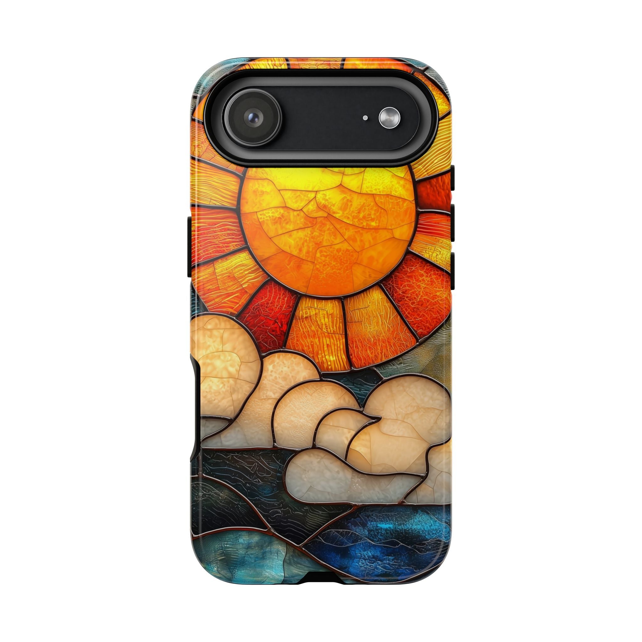 Stained Glass Sun & Clouds iPhone Case