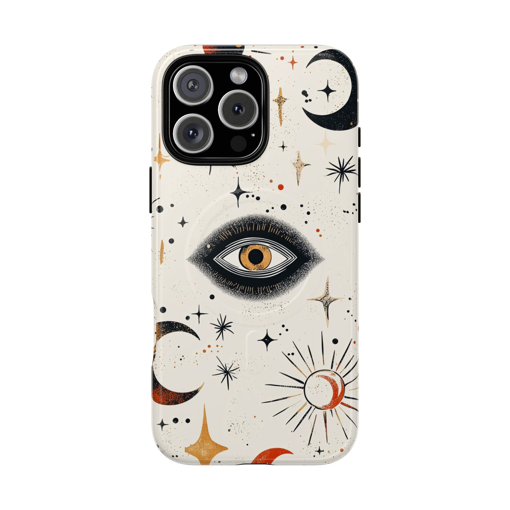 Custodia Mystic Eye MagSafe per iPhone | Luna e stelle celesti