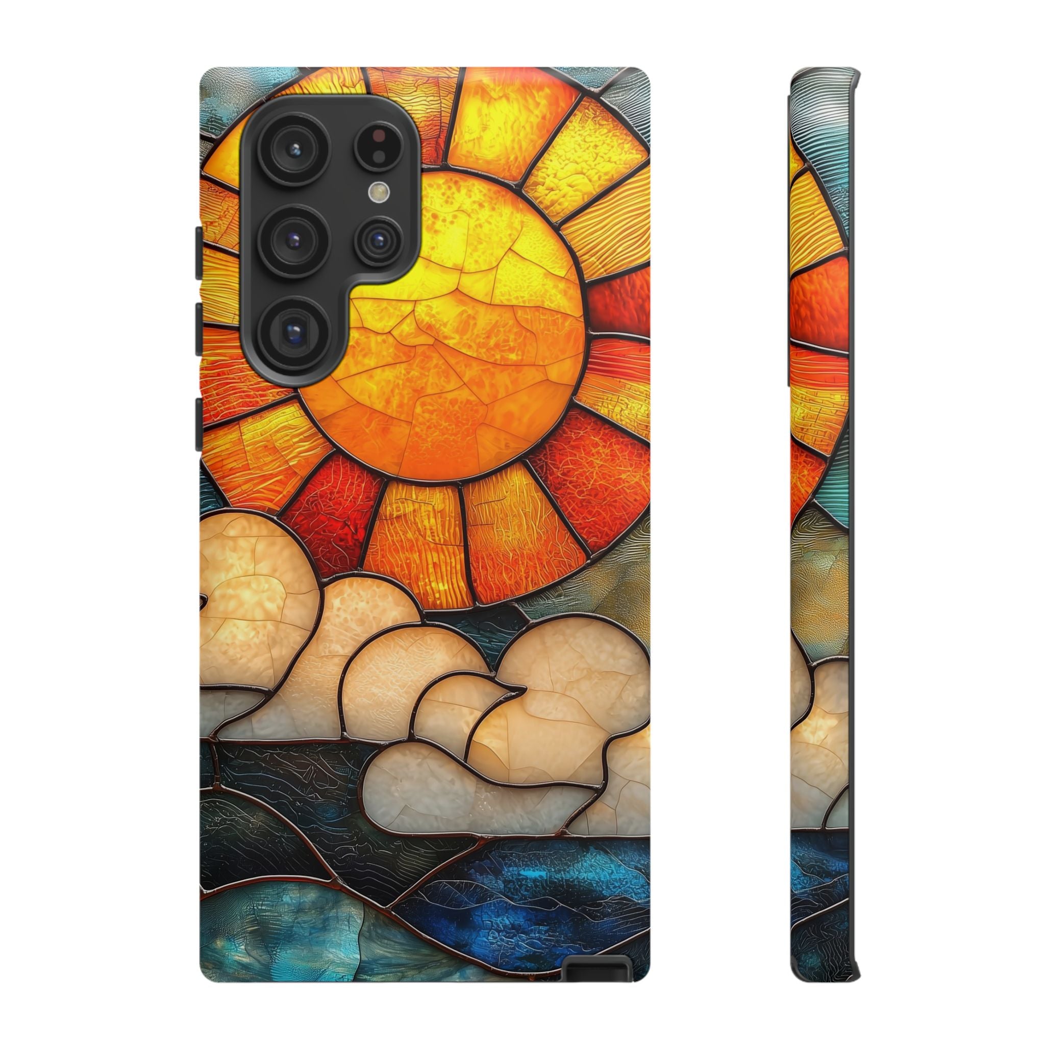 Stained Glass Sun & Clouds Samsung Galaxy Case