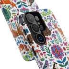 Wild Garden Samsung Galaxy Phone Case | Cute Forest Animals Floral Pattern Tough Case