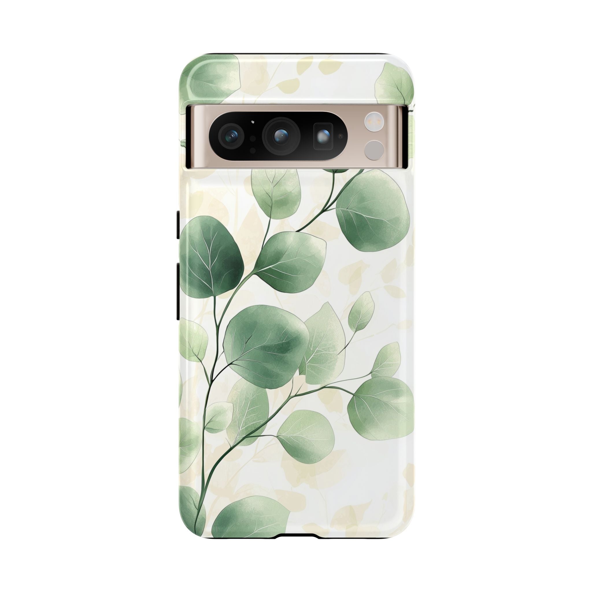 Botanical Eucalyptus Tough Google Pixel Phone Case | Green Watercolour Leaf