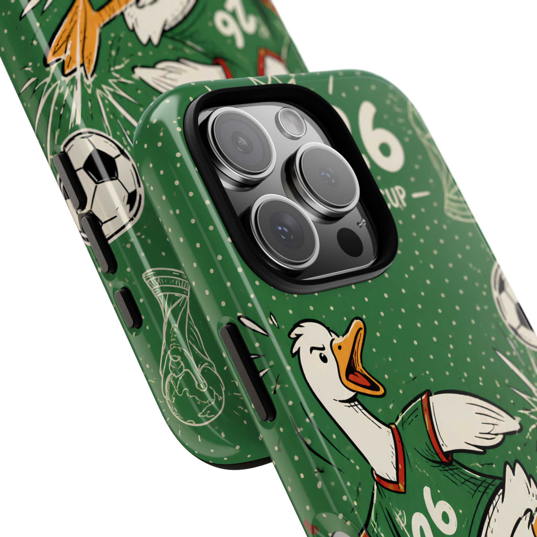Soccer Duck iPhone Case | Funny Sports Mascot Cover
