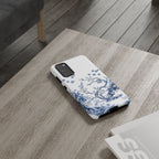 Vintage Blue White Porcelain Samsung Galaxy Phone Case | Chinoiserie Floral Tough Cover