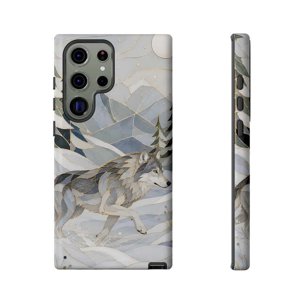 Winter Wolf Samsung Galaxy Phone Case | Mountain Forest iPhone Case
