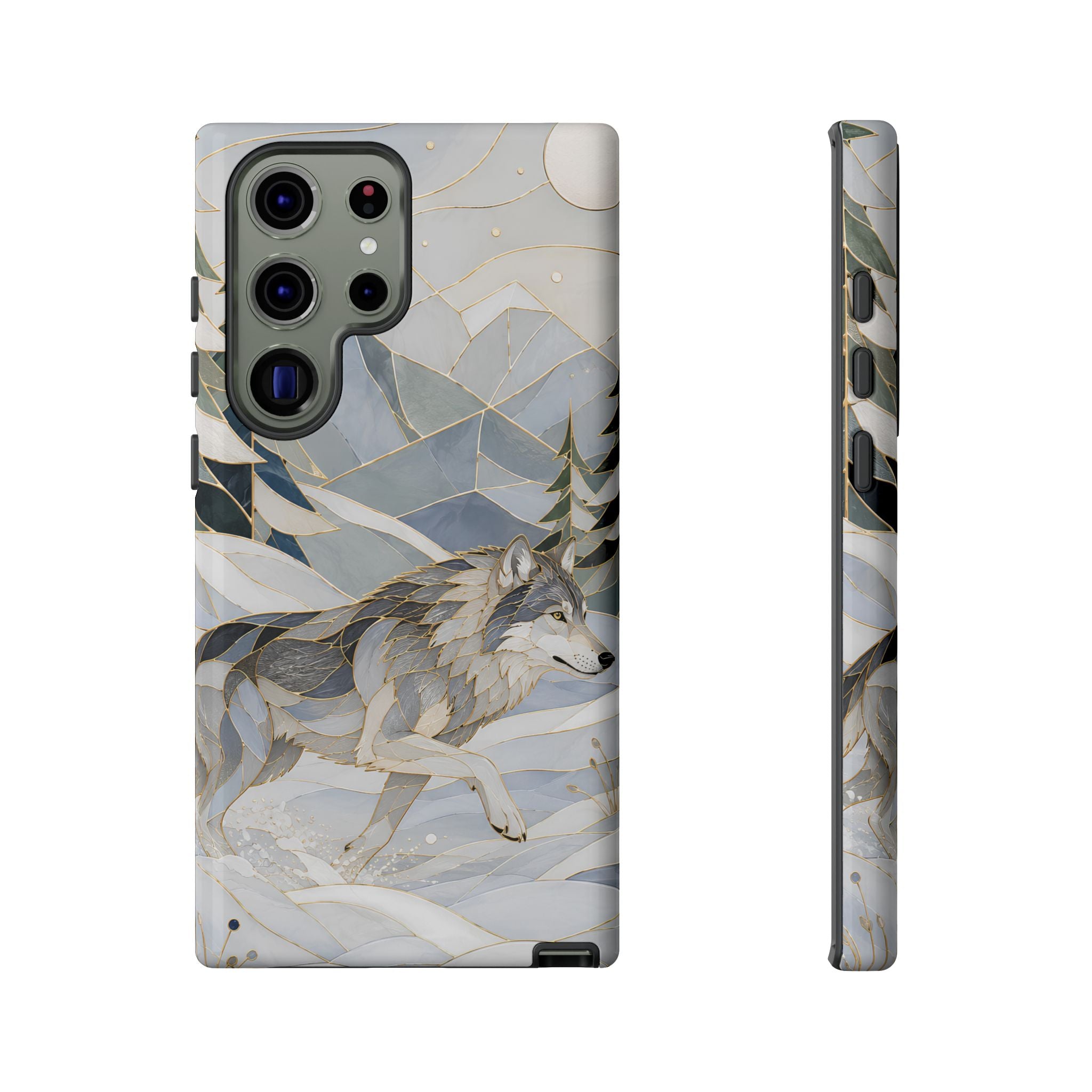 Winter Wolf Samsung Galaxy Phone Case | Mountain Forest iPhone Case