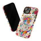 Floral Rainbow Cat iPhone Case | Cat News Design