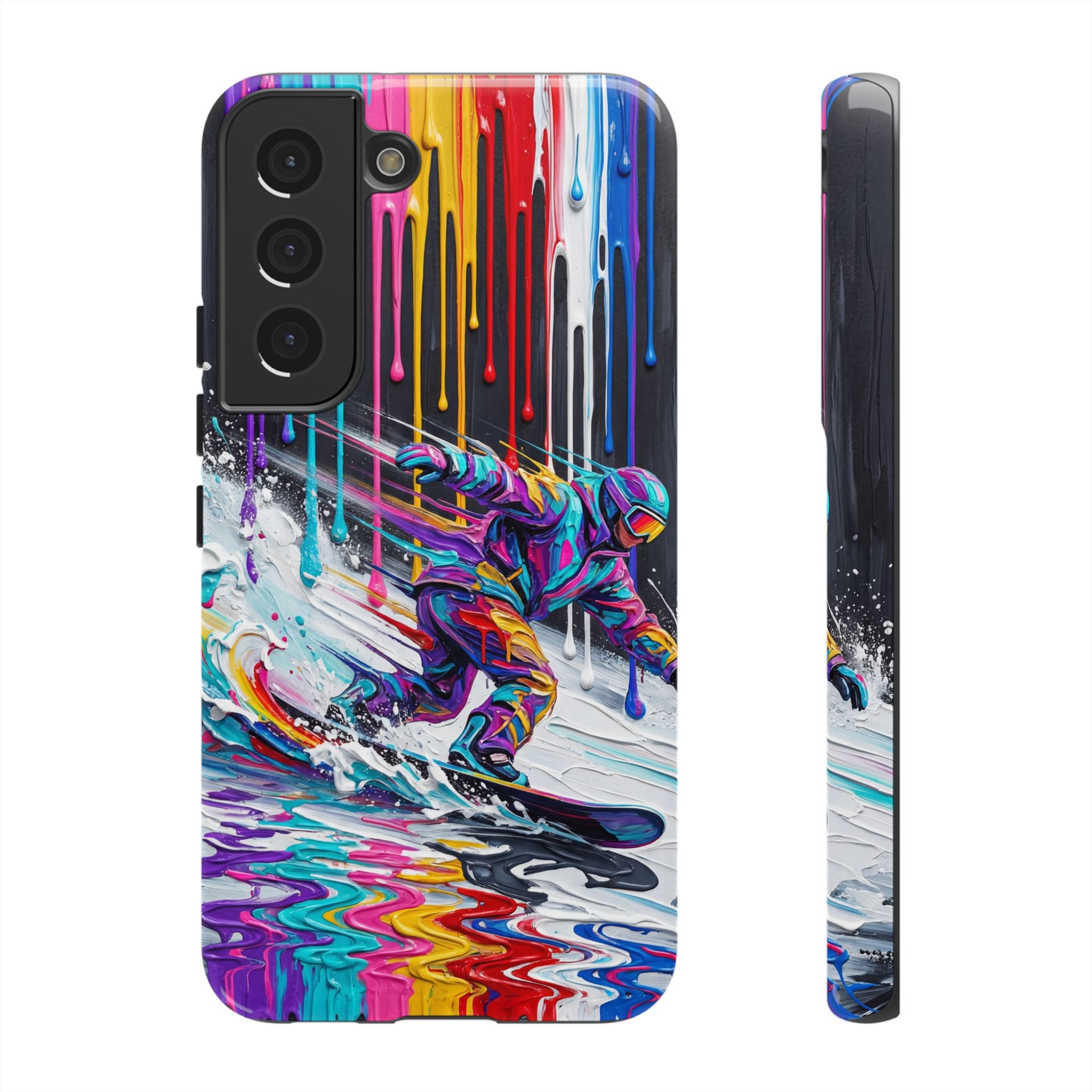 Colourful Snowboarder Art  Samsung Galaxy Phone Case