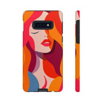 Retro Pop Art Woman Samsung Galaxy Case | Bold Colourful Abstract Portrait