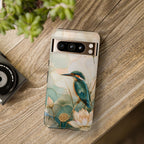 Kingfisher Google Pixel Phone Case | Lotus Flower Phone Case