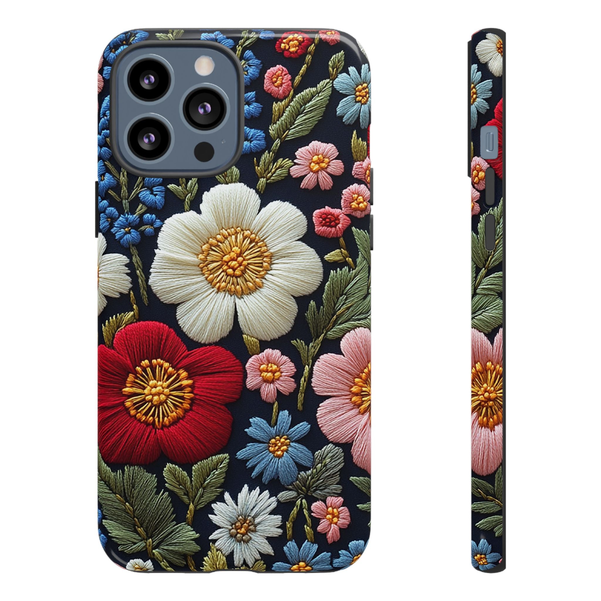 Floral Embroidered Garden iPhone Case