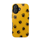 Yellow Paw Print Tough iPhone Case — Protective Dog & Cat Lover Cover