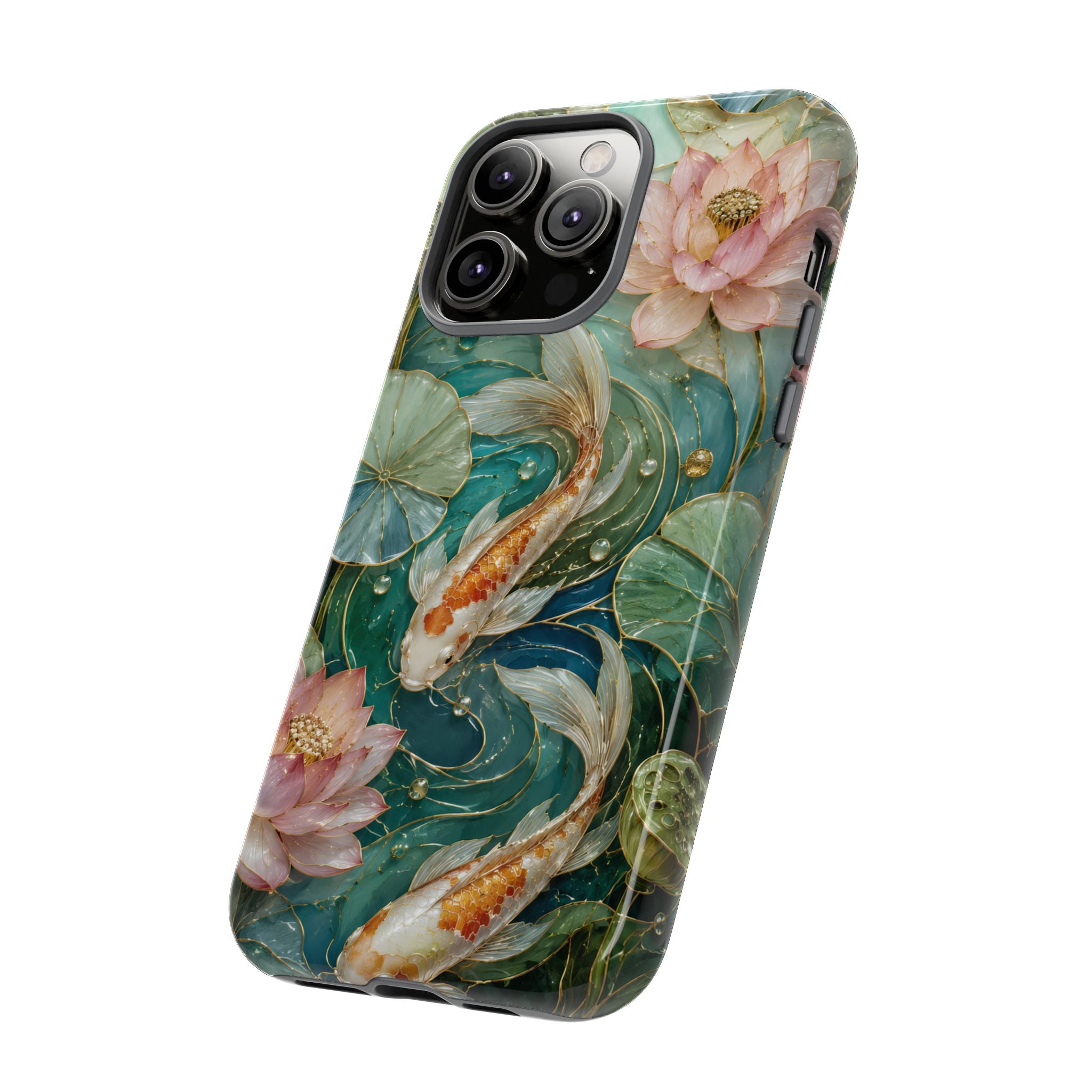 Koi Fish iPhone Case | Lotus Pond Art Cover