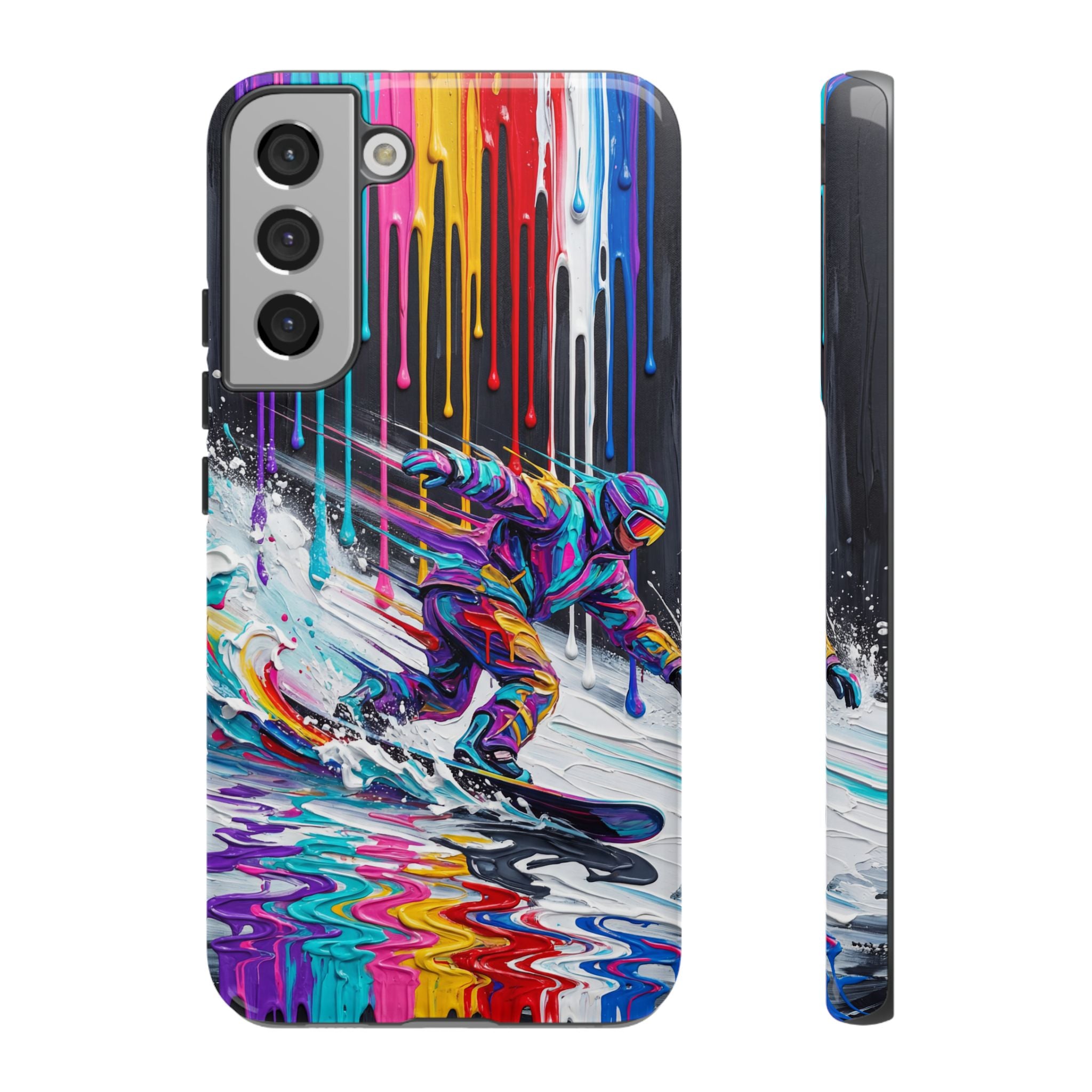 Colourful Snowboarder Art  Samsung Galaxy Phone Case