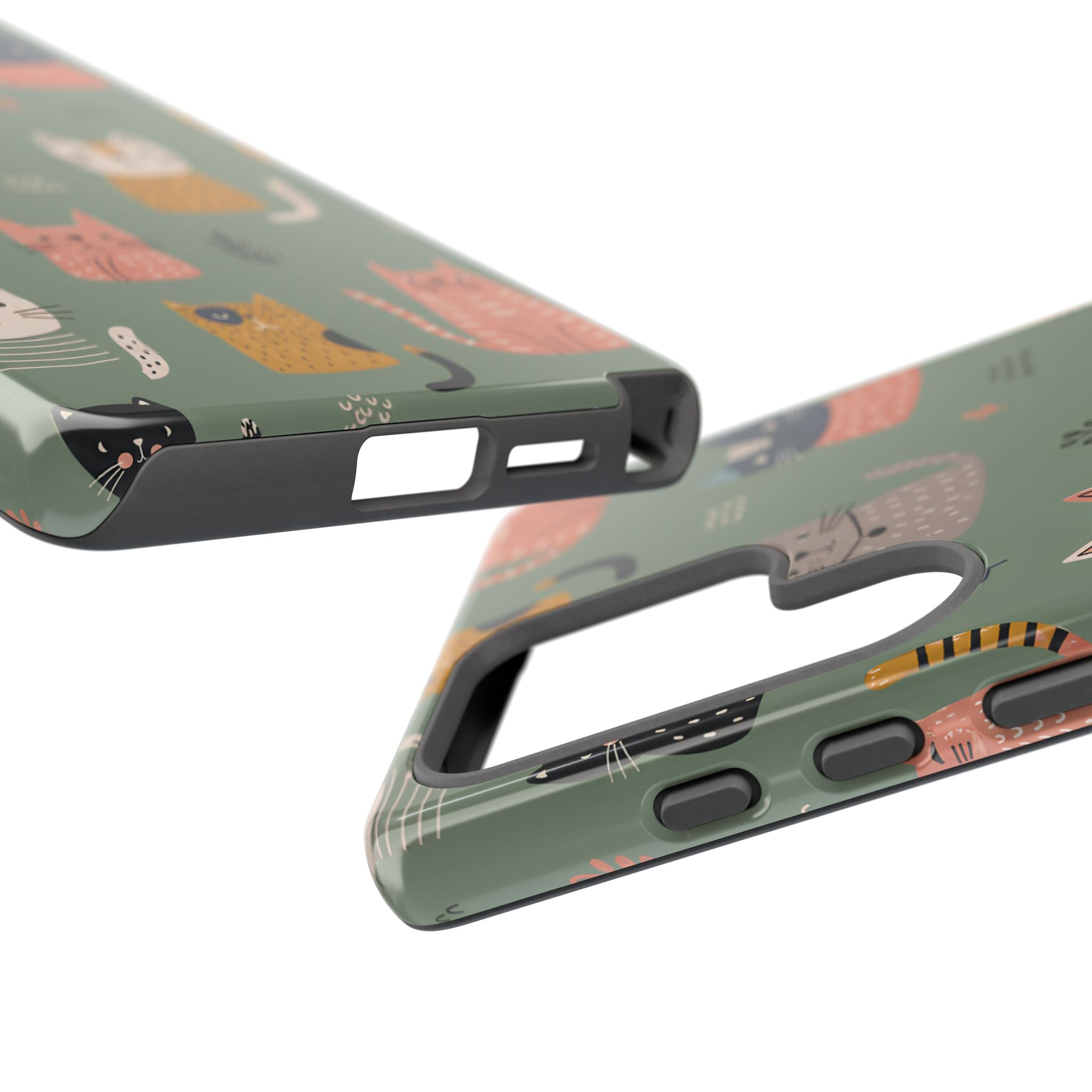 Cute Cat Samsung Galaxy Phone Case | Whimsical Cat Pattern Cover