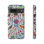 Wild Garden Google Pixel Phone Case | Cute Forest Animals Floral Pattern Tough Case