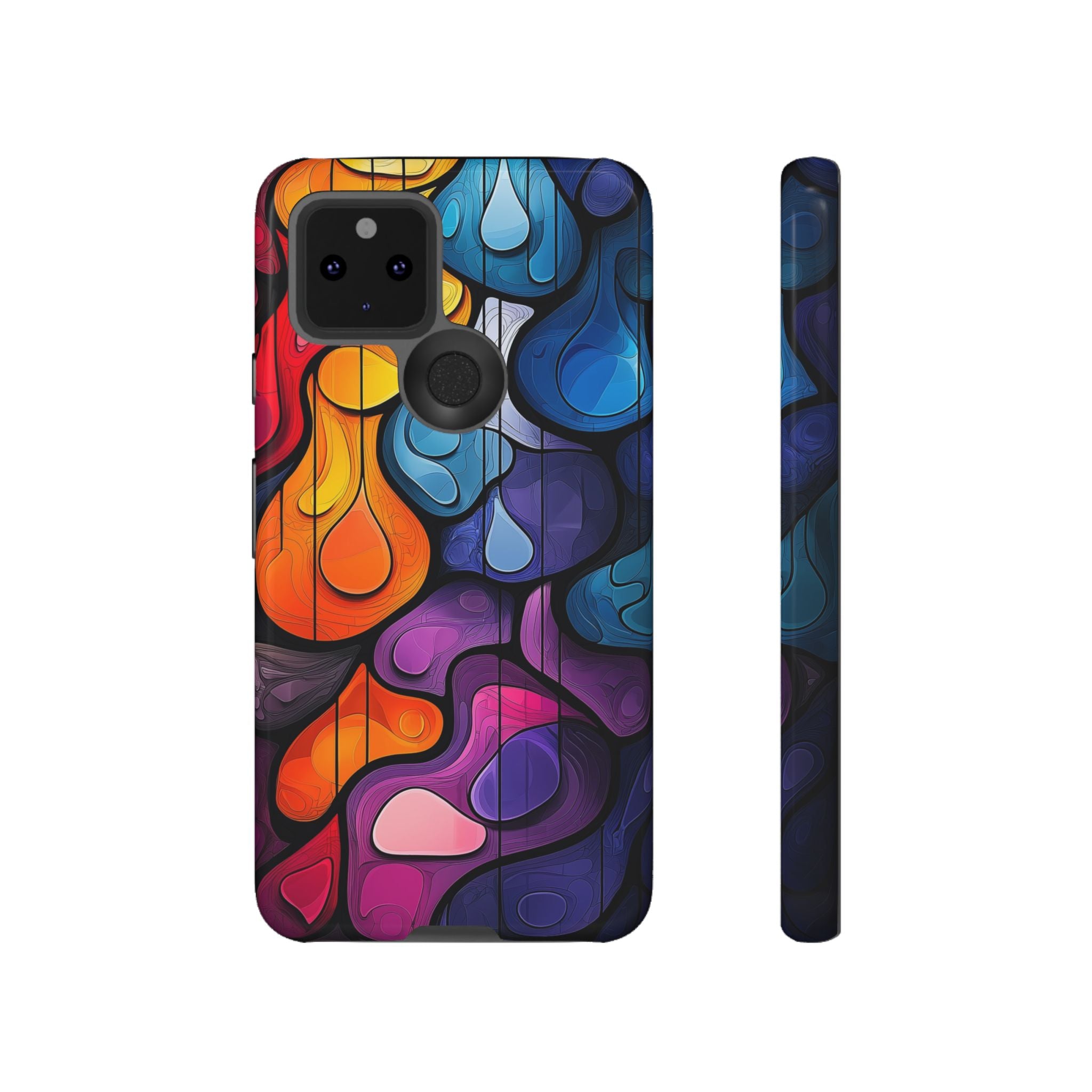 Abstract Colourful Drop Google Pixel Case — Vibrant Stained-Glass