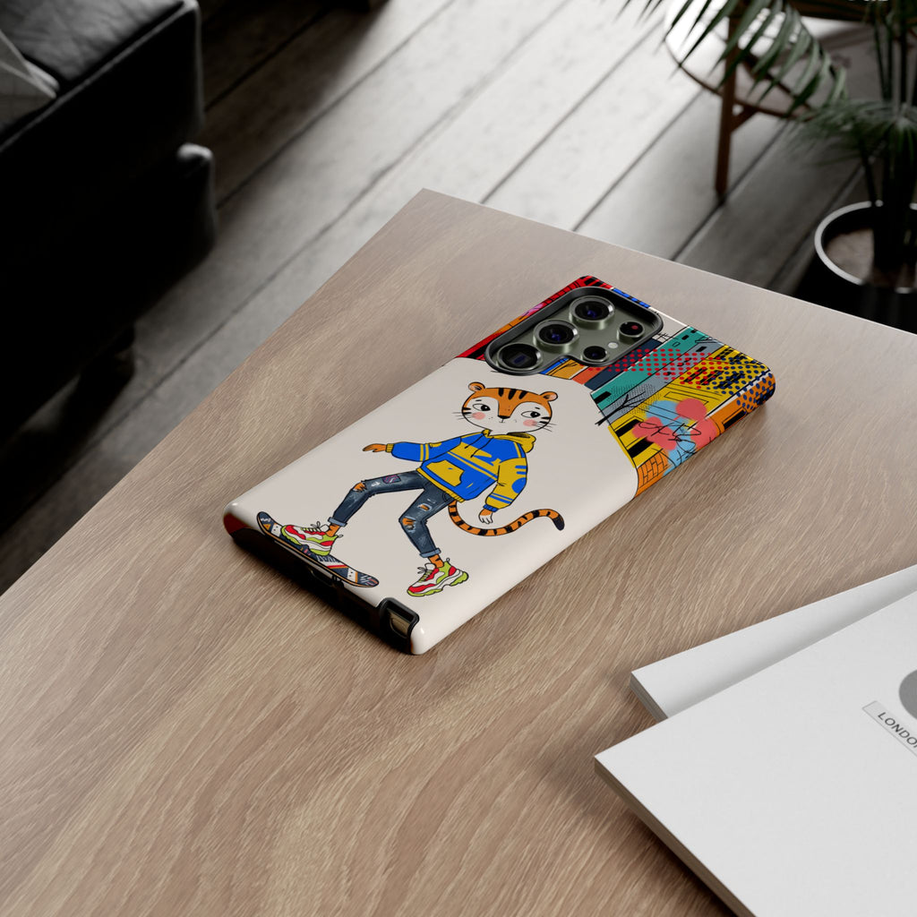 Skater Tiger Samsung Galaxy Phone Case