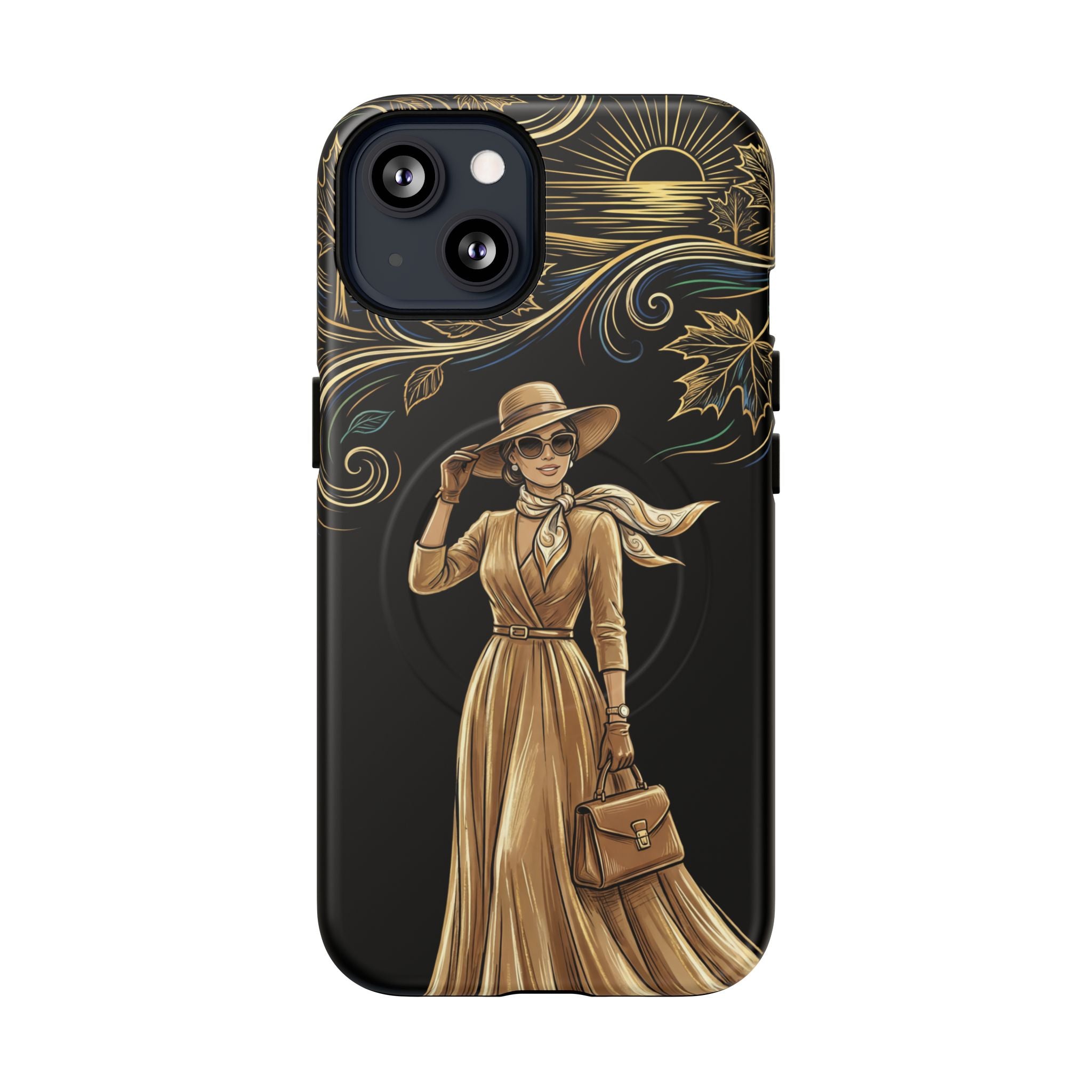 Vintage Autumn Lady MagSafe iPhone Case