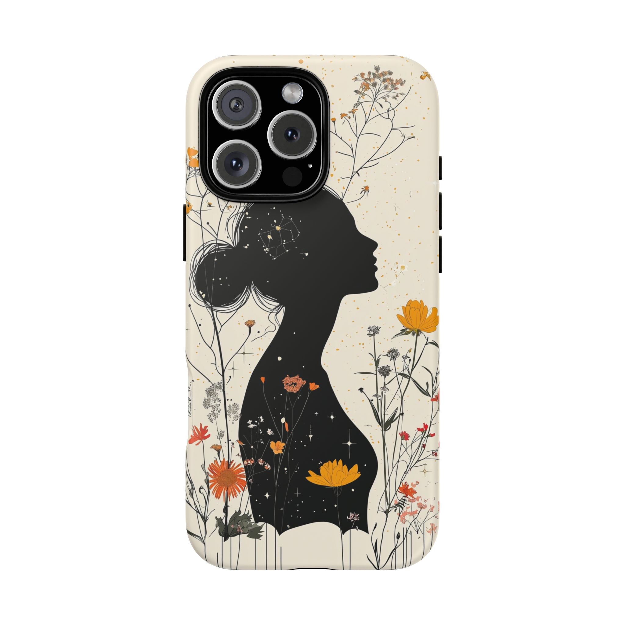 Floral Silhouette iPhone Case | Botanical Woman