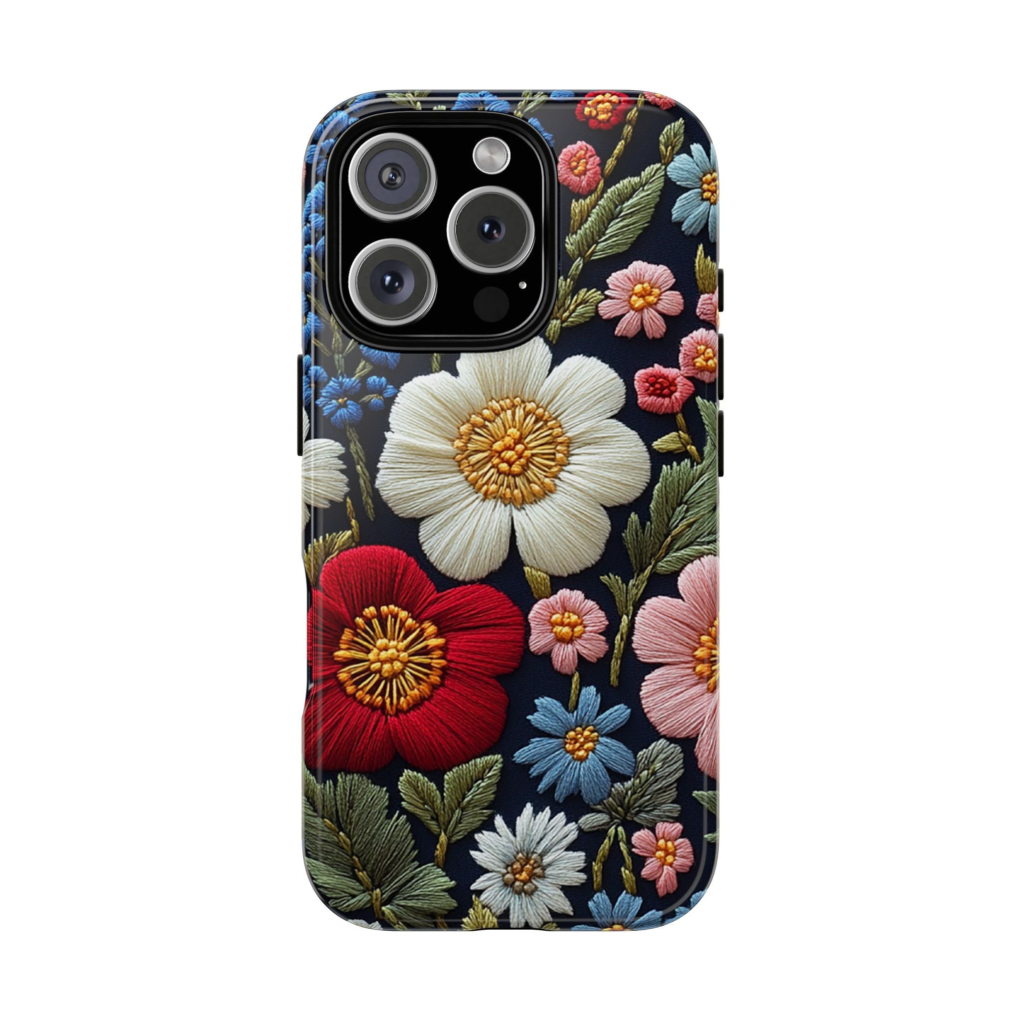 Floral Embroidered Garden iPhone Case