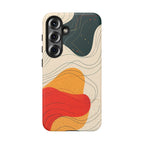 Abstract Retro Waves Samsung Galaxy Case | Colourful Modern Art