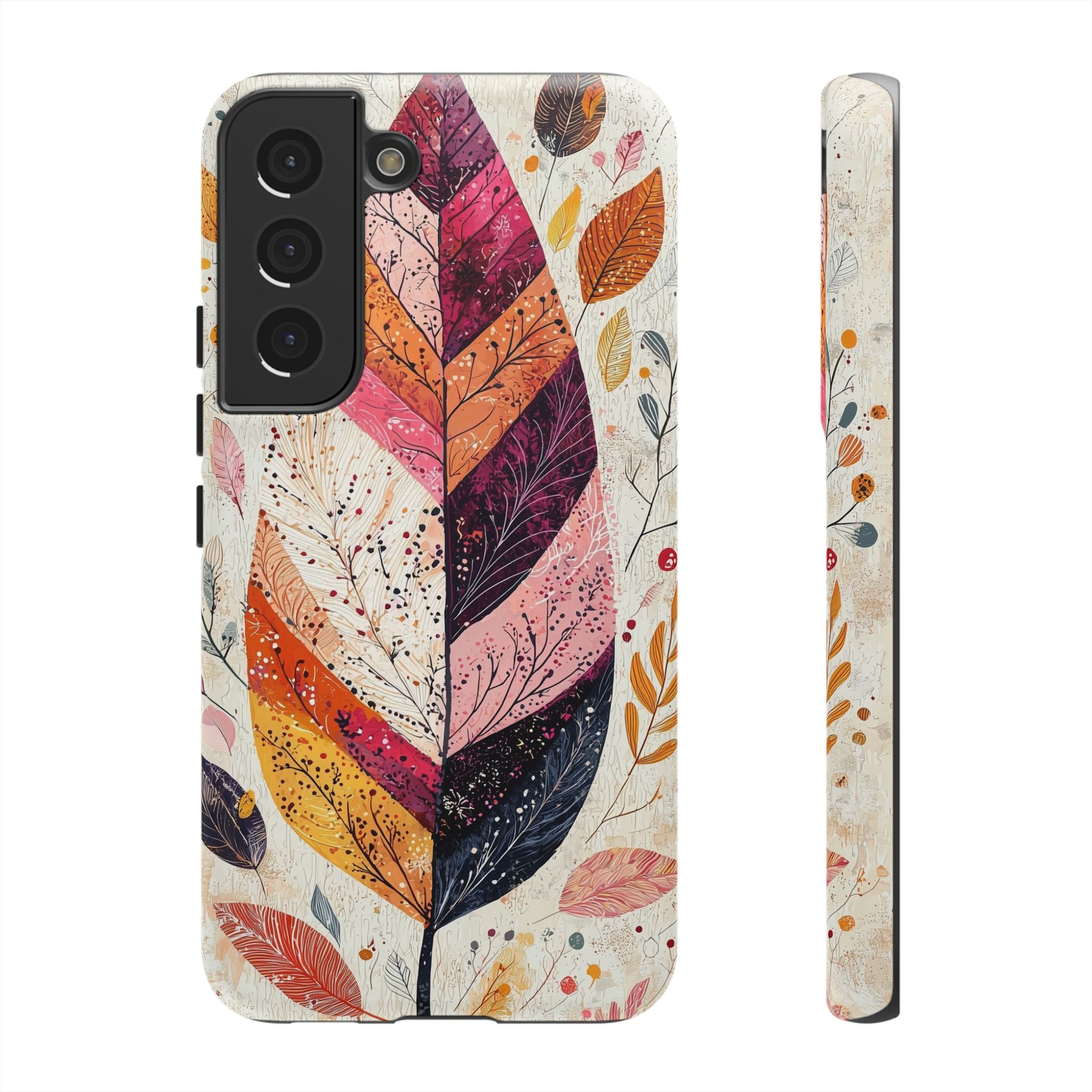 Autumn Leaf Tough Samsung Galaxy Case | Watercolour Feathered Fall Design