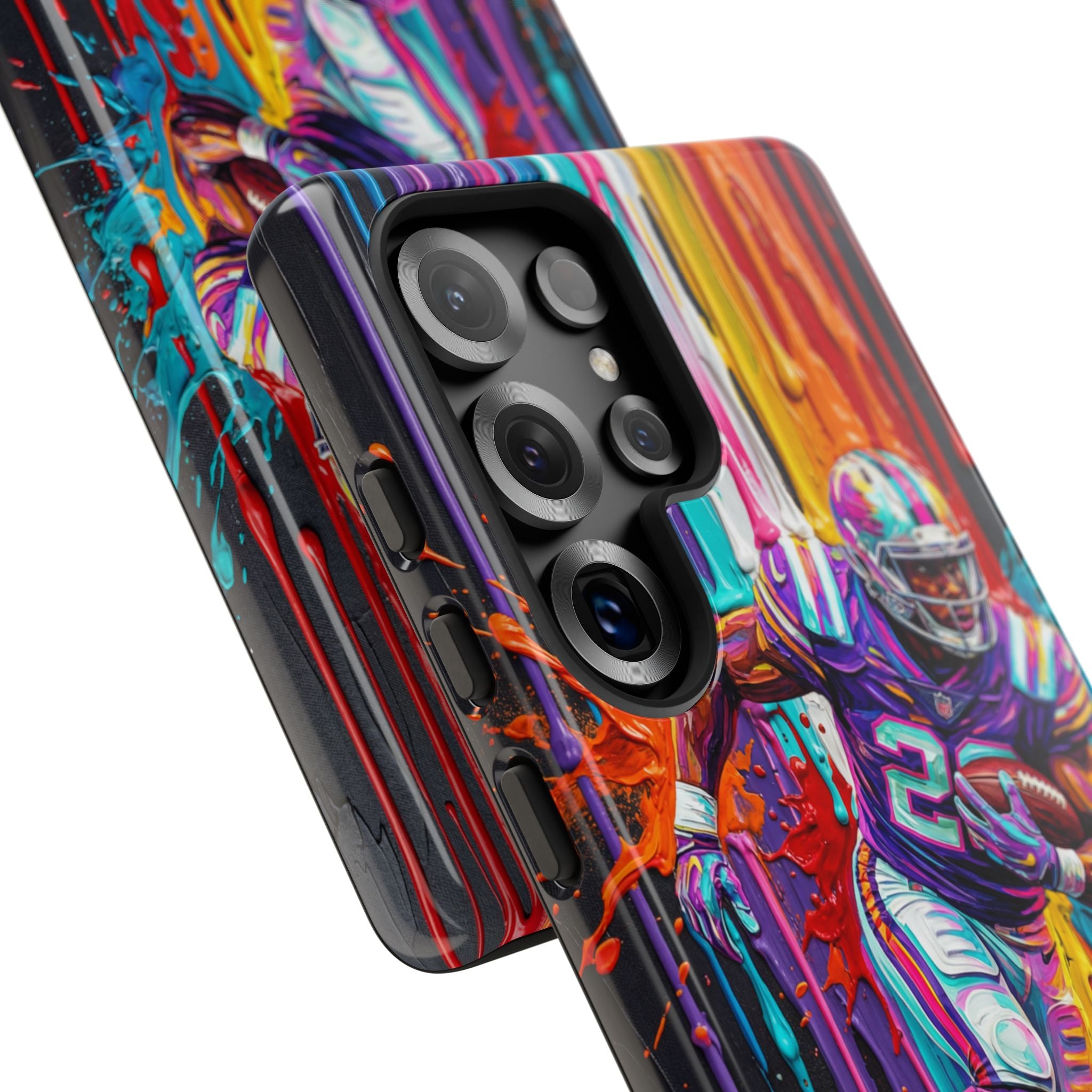 Vibrant American Football Runner Samsung Galaxy Phone Case