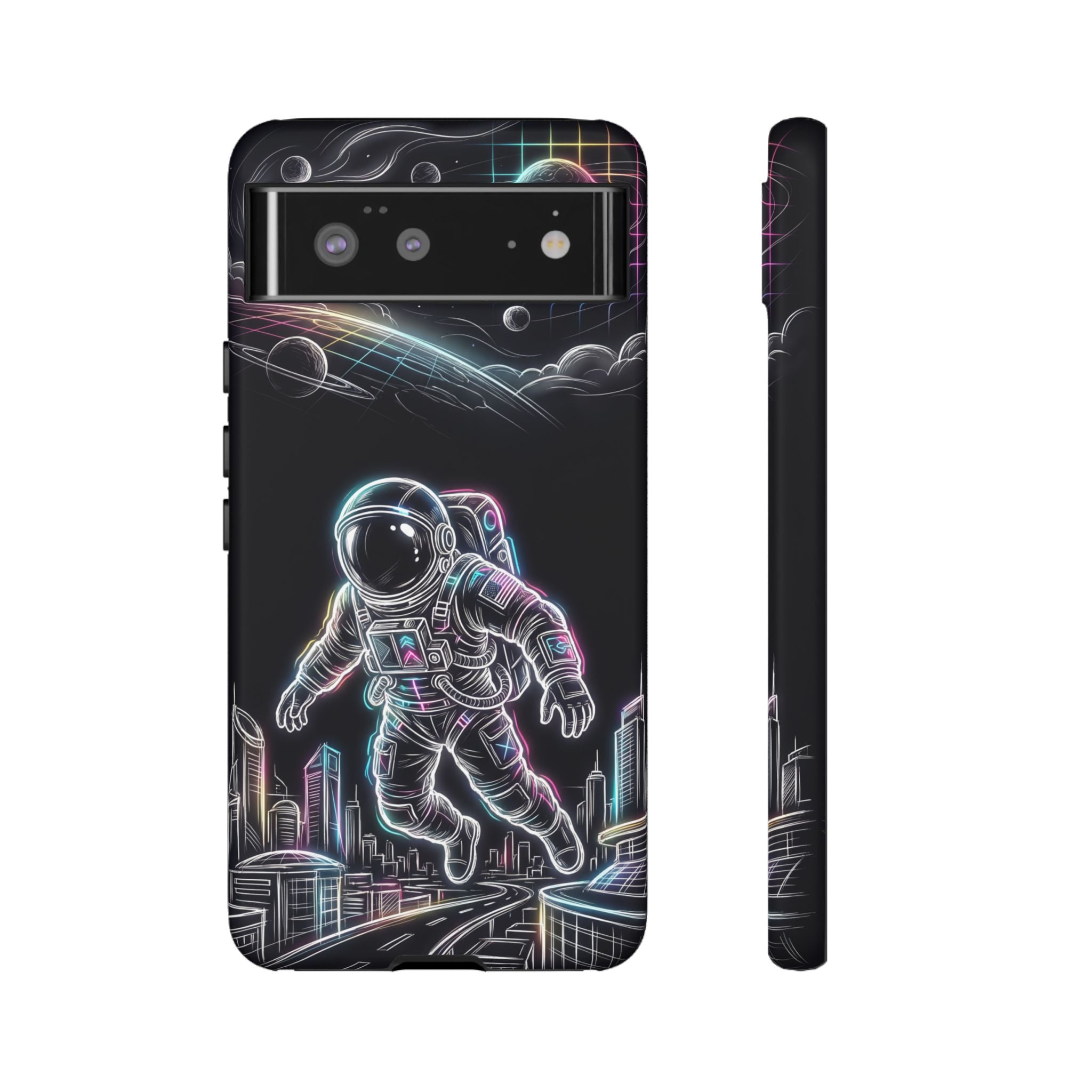 Space Explorer Astronaut Neon Google Pixel Phone Case