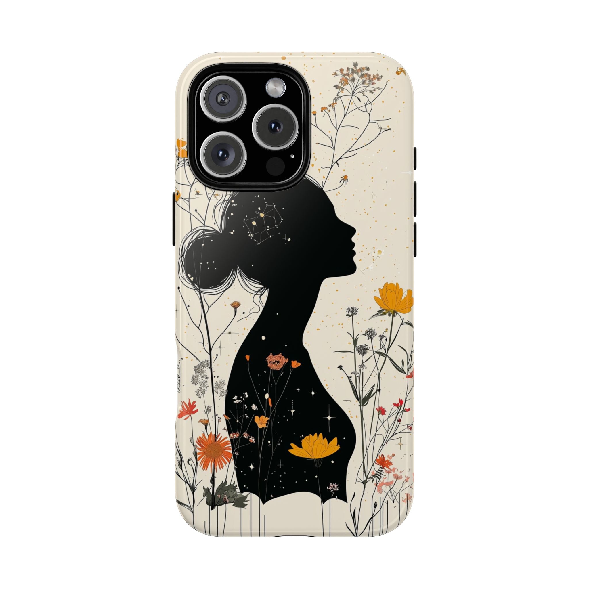 Floral Silhouette iPhone Case | Botanical Woman