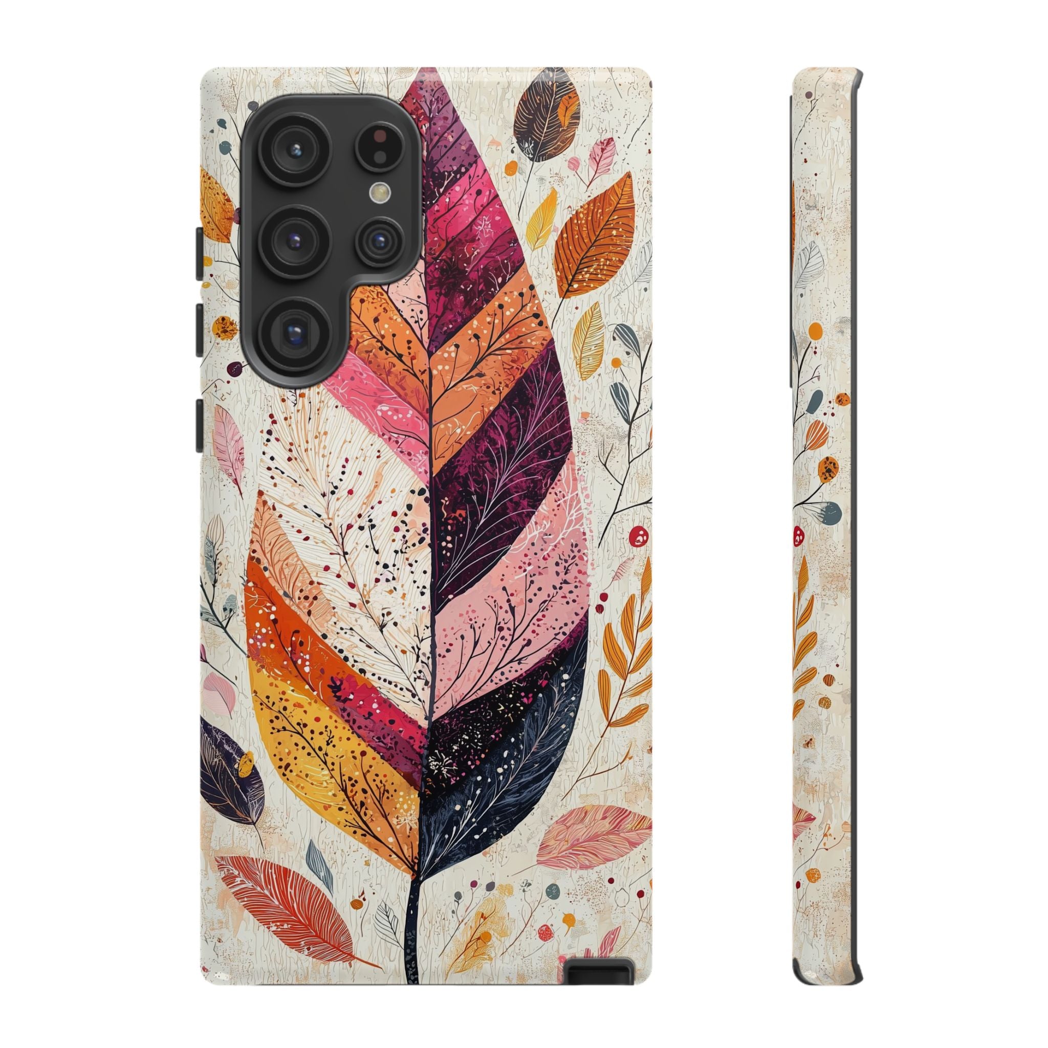 Autumn Leaf Tough Samsung Galaxy Case | Watercolour Feathered Fall Design