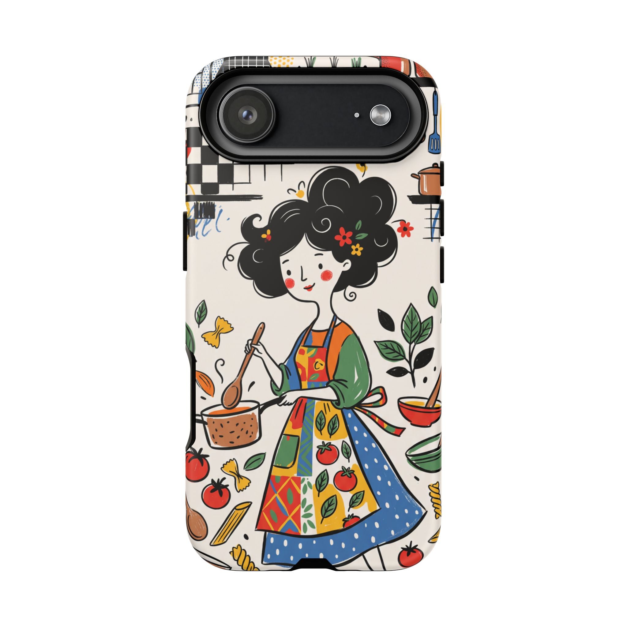 Whimsical Chef Kitchen Illustration iPhone Case