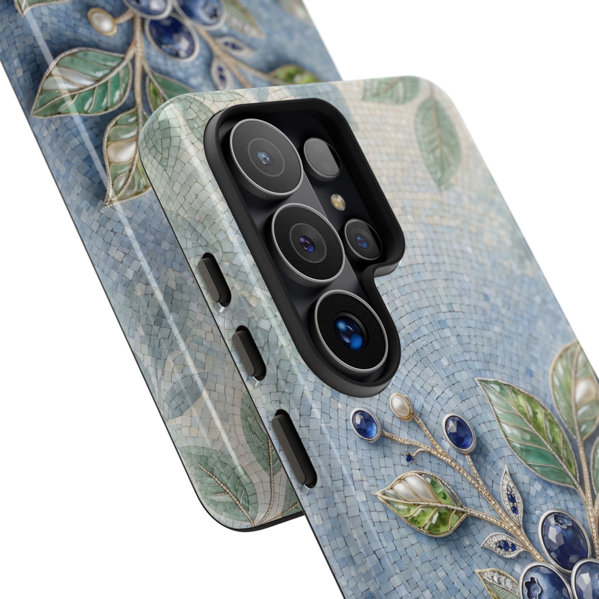 Blueberry Botanical Tough Samsung Galaxy Phone Case | Floral Protective iPhone Cover