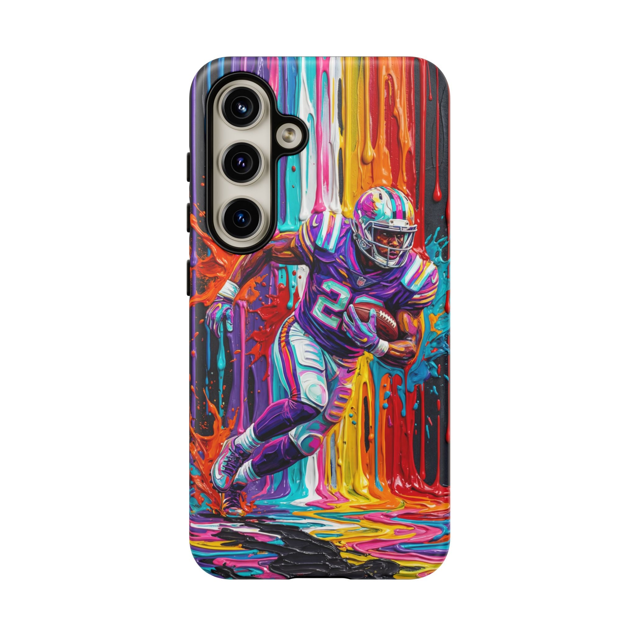 Vibrant American Football Runner Samsung Galaxy Phone Case