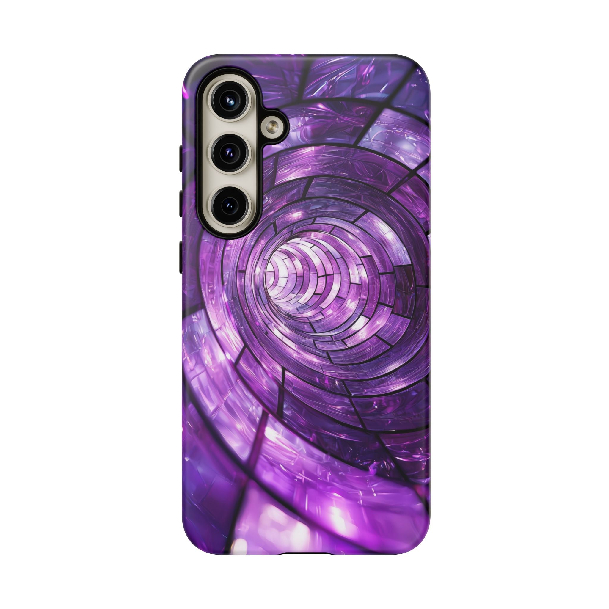 Purple Vortex Tough Samsung Galaxy Case — Abstract Spiral Protective Cover