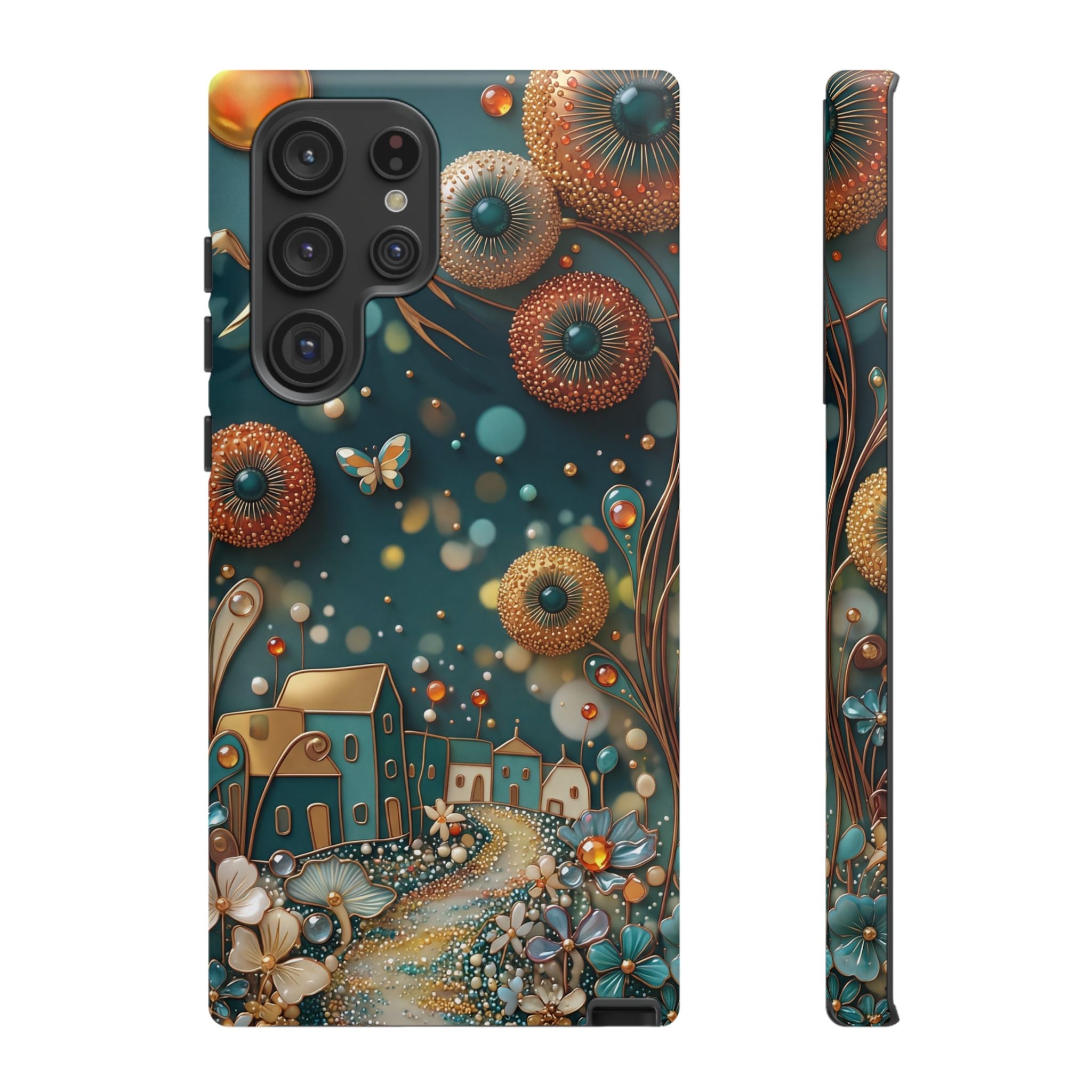 Whimsical Night Village Samsung Galaxy Case