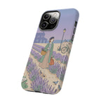 Lavender Field iPhone Case | Vintage Travel Illustration Protective Case