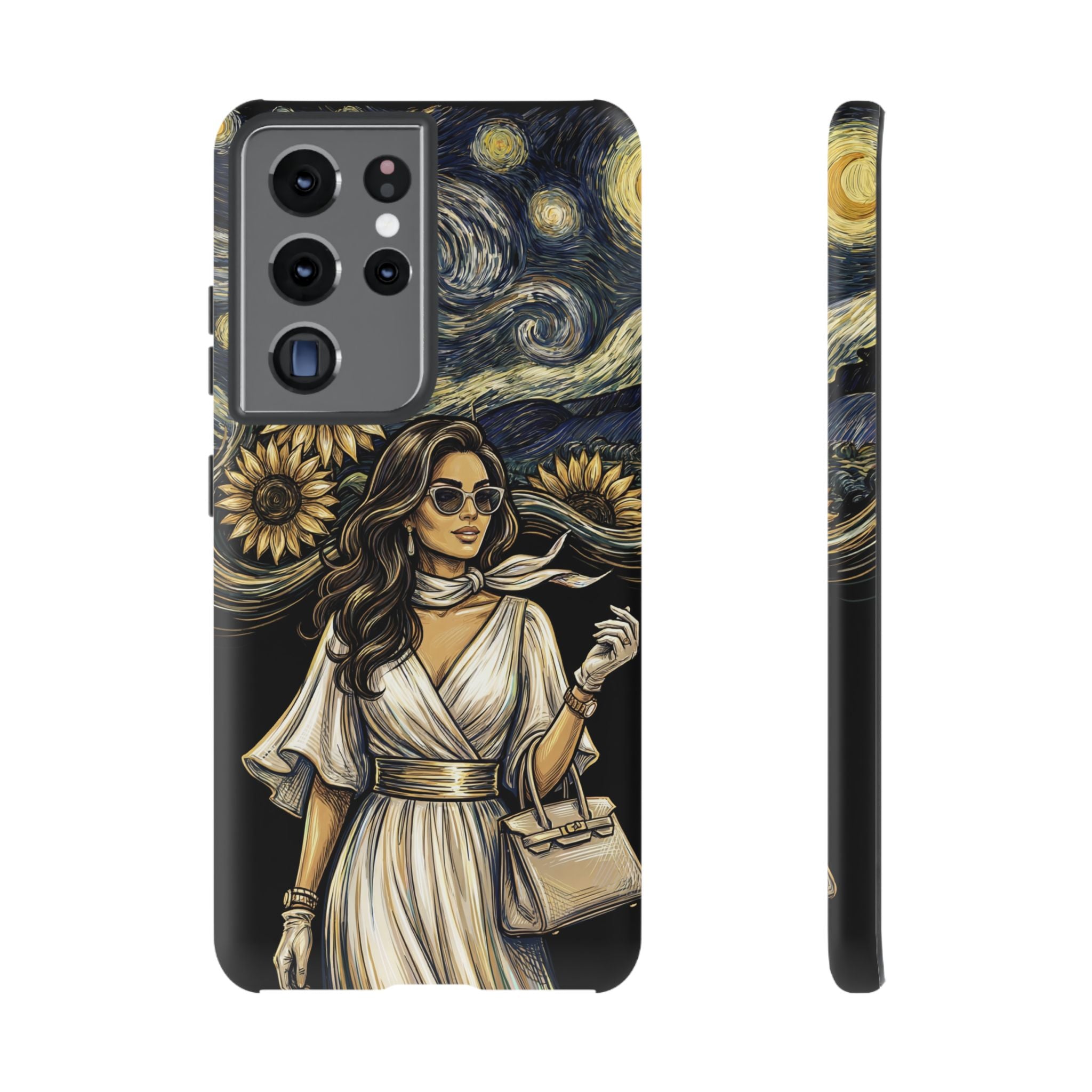 Van Gogh Night Sunflowers Samsung Galaxy Phone Case | Chic Woman Art