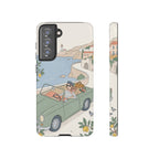 Retro Coastal Road Trip Design Samsung Galaxy Phone Case