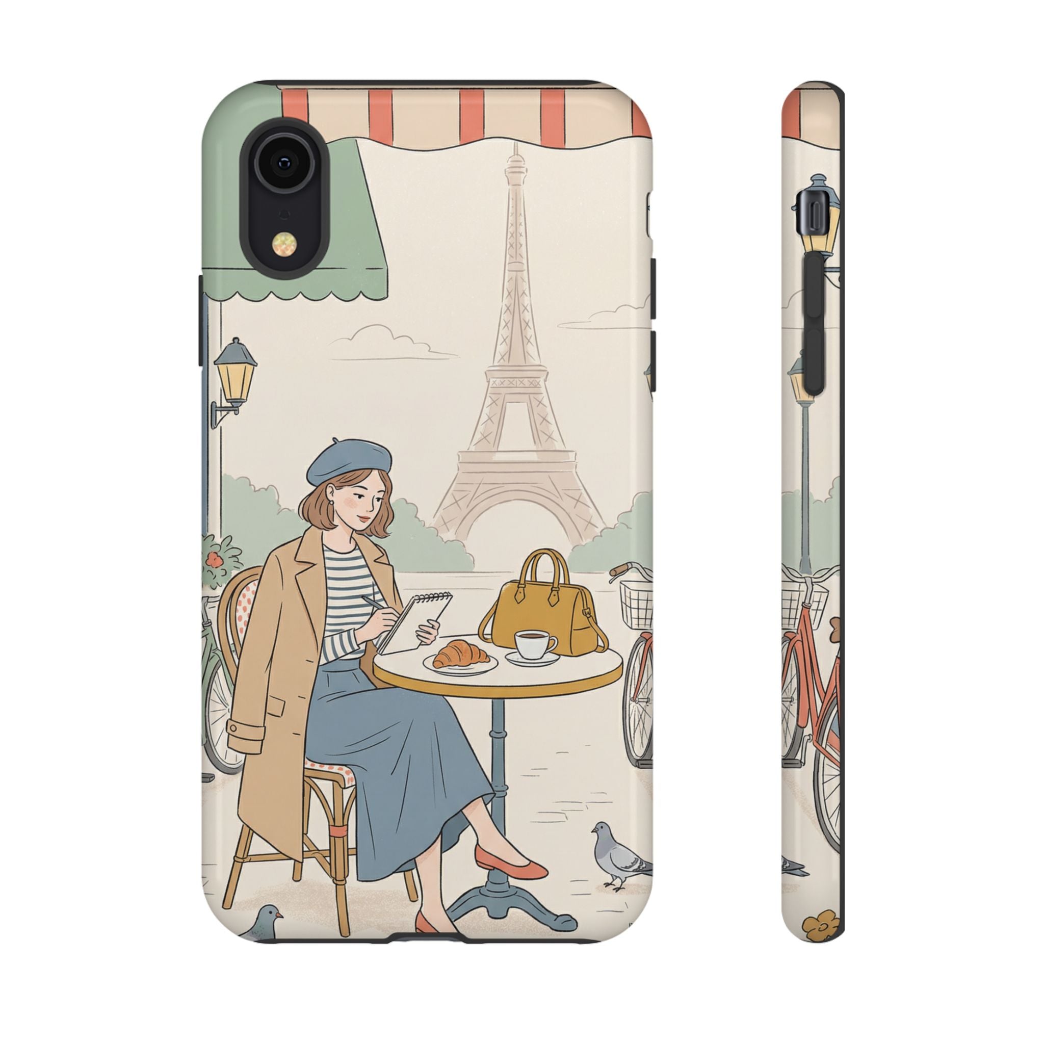 Paris Cafe iPhone Case | Cute Vintage Eiffel Tower Travel