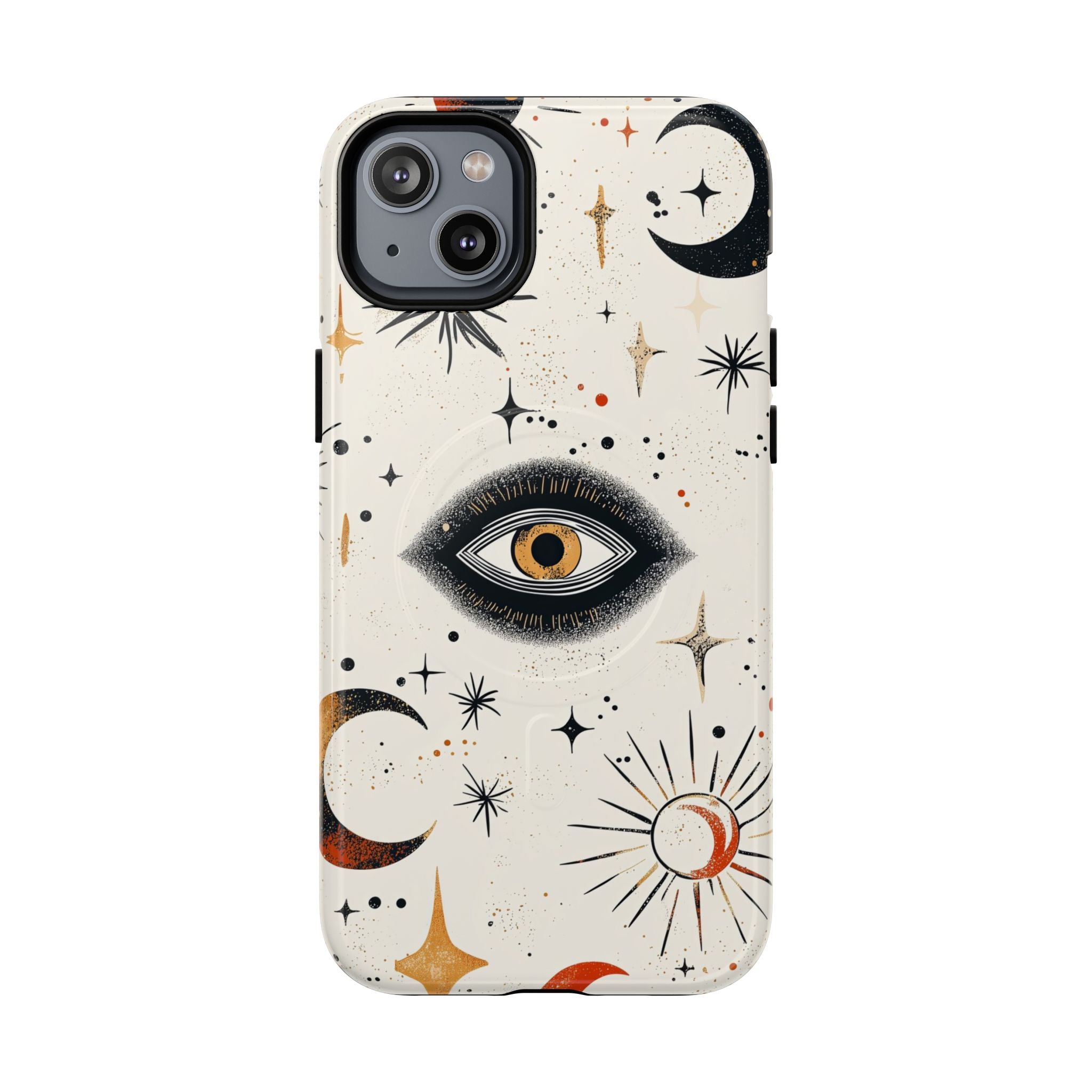 Custodia Mystic Eye MagSafe per iPhone | Luna e stelle celesti