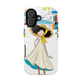 Cute Summer Girl iPhone Case | Whimsical Coastal Illustration Protective Case