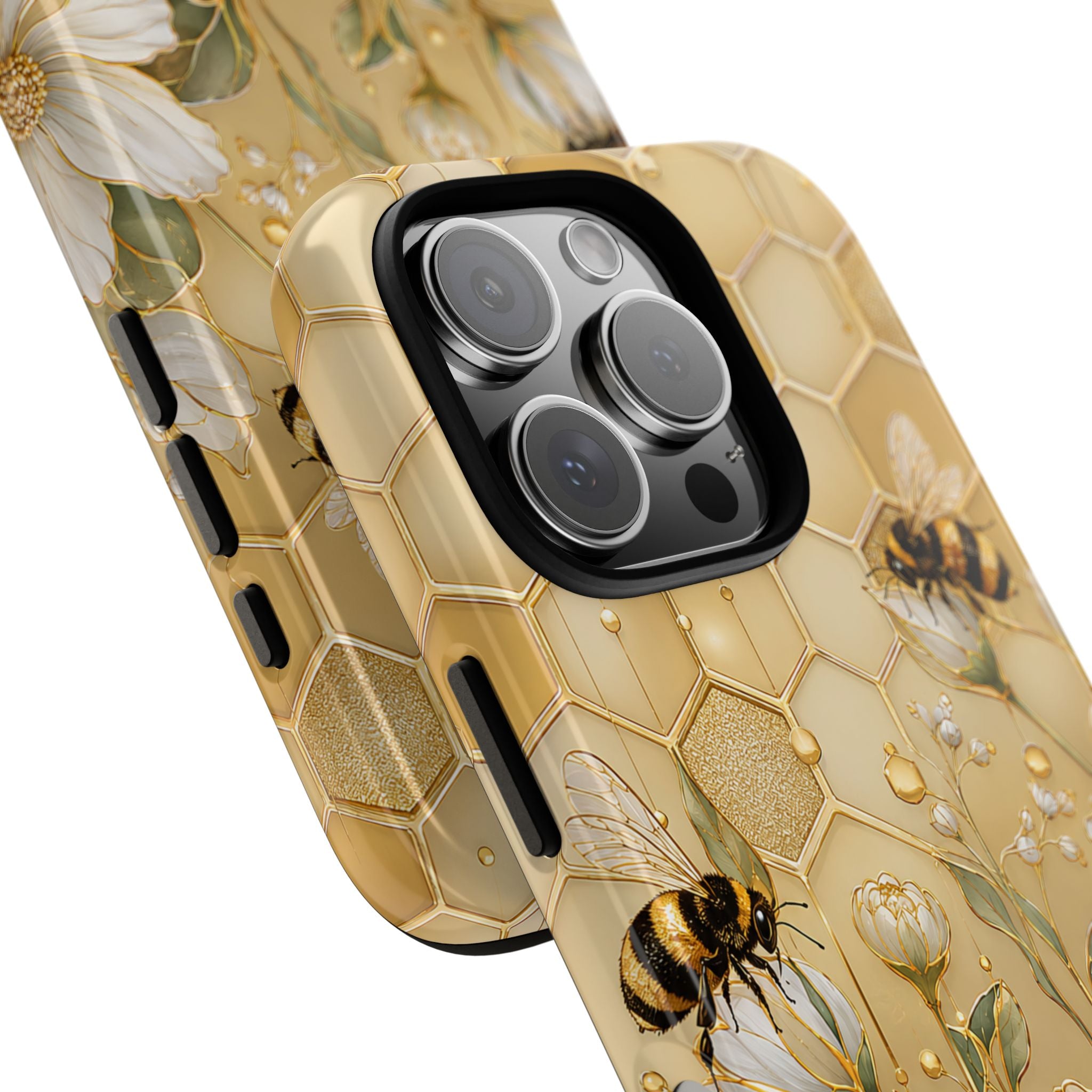 Bee Floral iPhone Case | Honeycomb Wildflower Cover