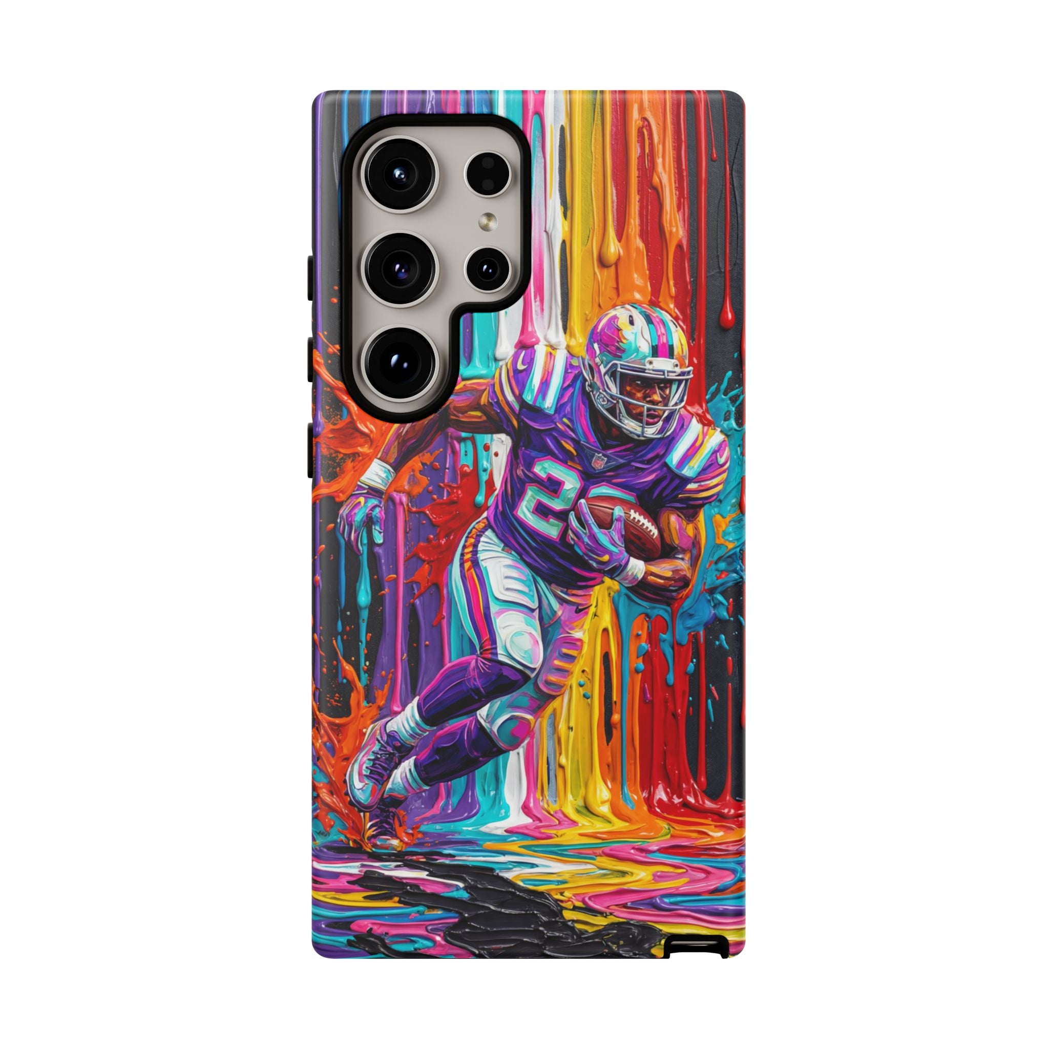 Vibrant American Football Runner Samsung Galaxy Phone Case